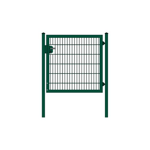 Rohrrahmenflügeltor 1-flügelig - Ausführung: grün beschichtet, Höhe: 123 cm, Durchgangslichte: 125 cm
