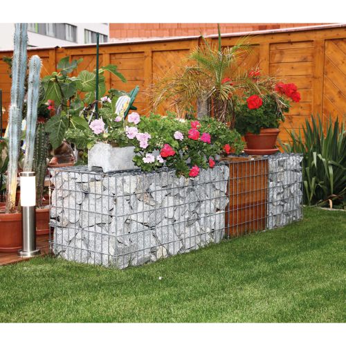 Gabionen 4,5 mm Drahtstärke - Maschung: 83 x 100 mm, Abmessung L x B x H: 2000 x 500 x 250 mm
