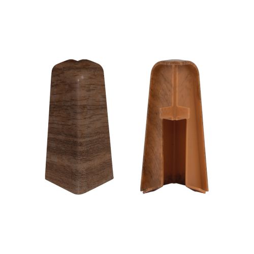 Außenecken für Sockelleiste - Modell: PARIS Eiche Dekor, Maße: 60 x 17 mm, Stück: 2