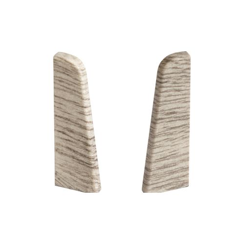 Endkappen für Sockelleiste - Modell: LILLE Eiche Dekor, Maße: 60 x 17 mm, Stück: 2
