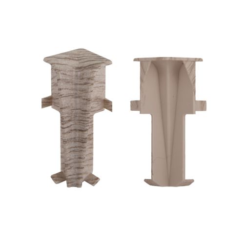 Innenecken für Sockelleiste - Modell: LILLE Eiche Dekor, Maße: 60 x 17 mm, Stück: 2