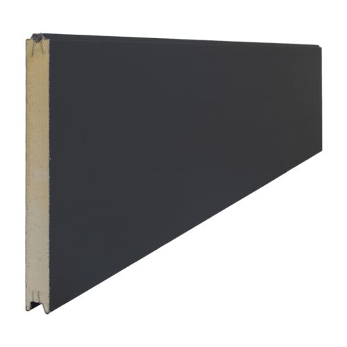 Sandwichpaneel Protect - Farbe: anthrazit, Ausführung: beidseitig glatt, Länge: 250 cm, Höhe: 48,8 cm, Profilstärke: 3,9 cm