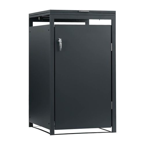 Mülltonnenbox Rosa 1-flügelig erweiterbar - Farbe: anthrazit, Breite: 68 cm, Höhe: 120 cm, Tiefe: 80 cm