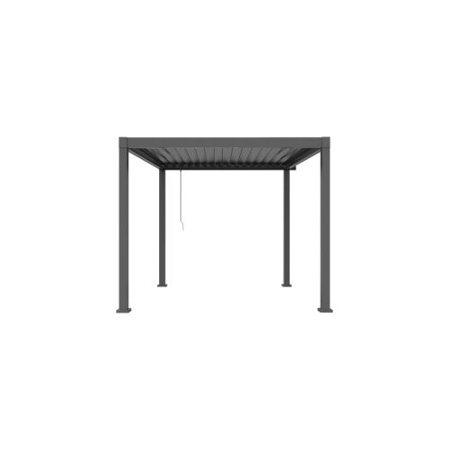 Pergola Dallas aus Stahl & Aluminium - Farbe: anthrazit, Länge: 3000 mm, Breite: 3000 mm, Höhe: 2500 mm