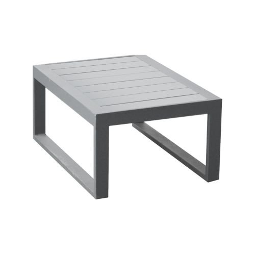 Beistelltisch Lissabon aus Aluminium - Farbe: graualuminium, Maße: 690 x 500 x 320 mm