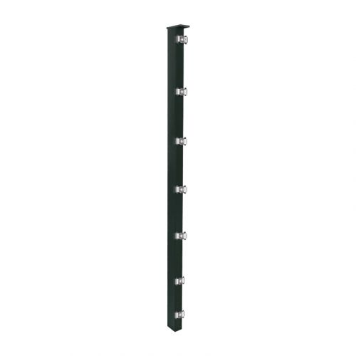 Zaunpfosten Mod. S - Ausführung: anthrazit beschichtet, für Zaunhöhe: 143 cm, Länge: 148,5 cm, Befestigungspunkte: 8