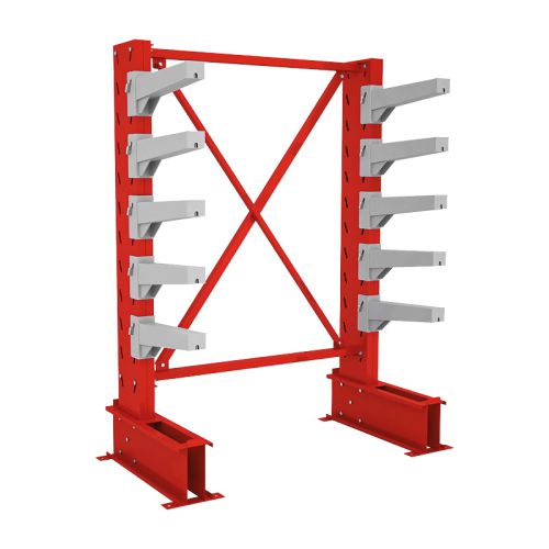 Kragarmregal Mod. Heavy  - Ausführung: einseitig, Höhe: 2003 mm, Breite: 1430 mm, Tiefe gesamt: 830 mm