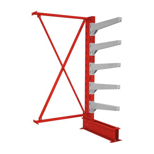 Erweiterungsset für Kragarmregal Mod. Heavy - Höhe: 2503 mm, Breite: 1350 mm, Tiefe gesamt: 1130 mm, Armlänge: 800 mm