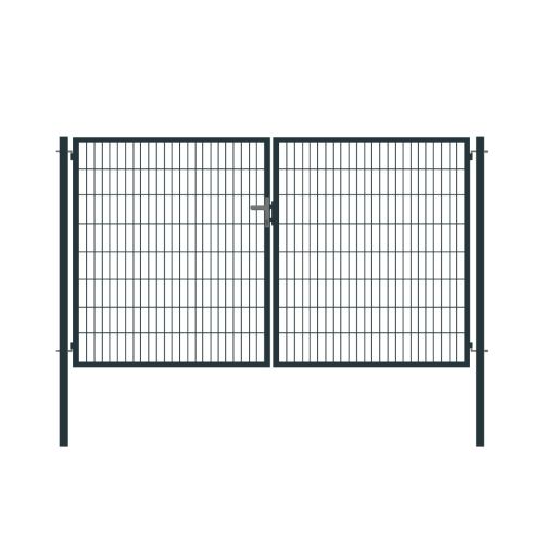 Rohrrahmentor Basic 2-flügelig - Ausführung: anthrazit beschichtet, Höhe: 163 cm, Durchgangslichte: ca. 283 cm