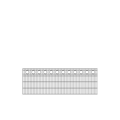 Schmuckzaun Rom - Ausführung: anthrazit beschichtet, Höhe: 83 cm, Länge: 251 cm