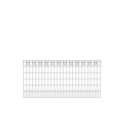 Schmuckzaun Madrid - Farbe: antik schwarz, Höhe: 121 cm, Länge: 251 cm