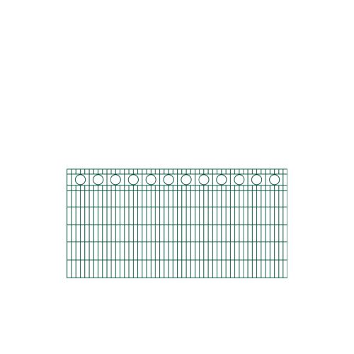 Schmuckzaun Rom - Ausführung: grün beschichtet, Höhe: 123 cm, Länge: 251 cm