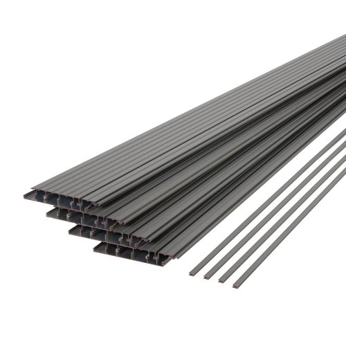 Terrassendielen AluClick – Farbe: grau, Querschnitt: 165,5 x 26,6 mm, Länge: 2,2 m
