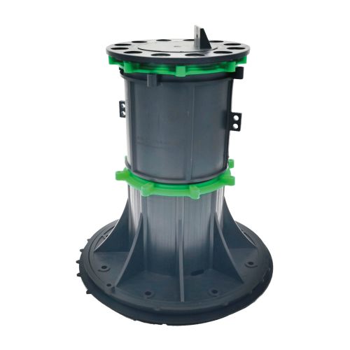 Stelzlager für Terrassenunterkonstruktion - Höhe: 265-385 mm, verstellbar: an der Grundplatte