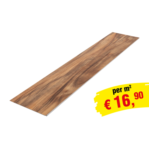 Vinylboden SPC Clicksystem 1220 x 229 x 6,5 mm (LxBxH) - Modell: OFFENBACH Walnuss Dekor