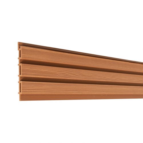 WPC Profil Stil - Farbe: Holzoptik hell, Länge: 200 cm, Höhe: 15 cm, Stärke: 2 cm