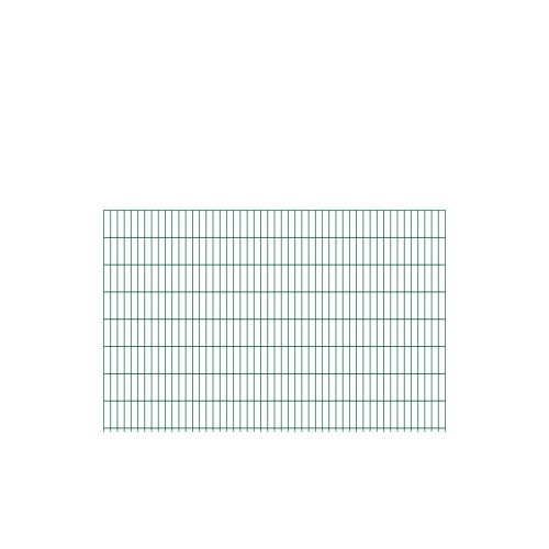 Doppelstabmattenzaun David 6/5/6 mm - Ausführung: grün beschichtet, Höhe: 163 cm, Länge: 251 cm