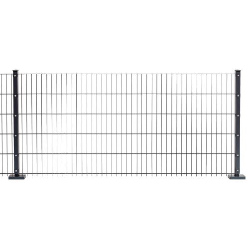 Doppelstabmattenzaun David 6/5/6 mm - Ausführung: anthrazit beschichtet, Höhe: 103 cm, Länge: 251 cm