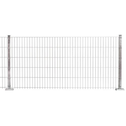 Doppelstabmattenzaun David 6/5/6 mm - Ausführung: verzinkt, Höhe: 63 cm, Länge: 251 cm