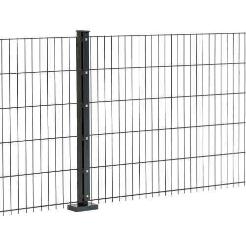 Doppelstabmattenzaun Goliath 8/6/8 mm - Ausführung: anthrazit beschichtet, Höhe: 223 cm, Länge: 251 cm