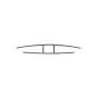 Glasvordach Mod. Strong - Set - Breite: 3000 mm, Tiefe: 1000 mm, Glas: 2 Scheiben VSG 21,52 mm (2 x 10 mm TVG) + Ausschnitte