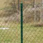 Zaunpfosten Mod. Dingo - Ø: 34 mm, für Zaunhöhe: 125 cm, Pfostenlänge: 141,50 cm, Ausführung: grün beschichtet, Anwendung: für Fußplatte & Erdspitze