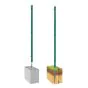 Zaunpfosten Mod. Dingo - Ø: 34 mm, für Zaunhöhe: 150 cm, Pfostenlänge: 166,50 cm, Ausführung: grün beschichtet, Anwendung: für Fußplatte & Erdspitze