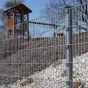Zaunpfosten Mod. P - Ausführung: verzinkt, für Zaunhöhe: 243 cm, Länge: 300 cm, Befestigungspunkte: 13