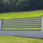 Aluminium Gartenzaun Dublin Zaunfeld - Höhe: 60 cm, Breite: 250 cm, Farbe: dunkelgrau RAL 9007