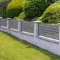 Aluminium Gartenzaun Dublin Zaunfeld - Höhe: 60 cm, Breite: 250 cm, Farbe: dunkelgrau RAL 9007