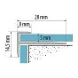 Stufenleiste Alu für 5 mm Böden - Farbe: silber, Länge: 1350 mm
