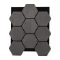Akustikpaneele mit Hexagon - Modell: Ebenholz, Maße: 810 x 661 x 18 mm, Stück: 4, Packungsinhalt: ca. 2,14 m²