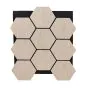 Akustikpaneele mit Hexagon - Modell: Eiche hell, Maße: 810 x 661 x 18 mm, Stück: 4, Packungsinhalt: ca. 2,14 m²