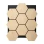 Akustikpaneele mit Hexagon - Modell: Eiche hell, Maße: 810 x 661 x 18 mm, Stück: 4, Packungsinhalt: ca. 2,14 m²