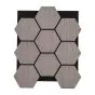 Akustikpaneele mit Hexagon - Modell: Eiche grau, Maße: 810 x 661 x 18 mm, Stück: 4, Packungsinhalt: ca. 2,14 m²
