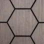 Akustikpaneele mit Hexagon - Modell: Eiche grau, Maße: 810 x 661 x 18 mm, Stück: 4, Packungsinhalt: ca. 2,14 m²