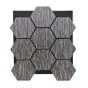 Akustikpaneele mit Hexagon - Modell: Grau meliert, Maße: 810 x 661 x 18 mm, Stück: 4, Packungsinhalt: ca. 2,14 m²