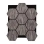 Akustikpaneele mit Hexagon - Modell: Grau meliert, Maße: 810 x 661 x 18 mm, Stück: 4, Packungsinhalt: ca. 2,14 m²