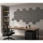 Akustikpaneele mit Hexagon - Modell: Grau meliert, Maße: 810 x 661 x 18 mm, Stück: 4, Packungsinhalt: ca. 2,14 m²