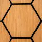Akustikpaneele mit Hexagon - Modell: Kirsche, Maße: 810 x 661 x 18 mm, Stück: 4, Packungsinhalt: ca. 2,14 m²