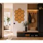 Akustikpaneele mit Hexagon - Modell: Kirsche, Maße: 810 x 661 x 18 mm, Stück: 4, Packungsinhalt: ca. 2,14 m²