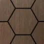 Akustikpaneele mit Hexagon - Modell: Mittelbraun, Maße: 810 x 661 x 18 mm, Stück: 4, Packungsinhalt: ca. 2,14 m²