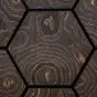 Akustikpaneele mit Hexagon - Modell: Schwarz mit Dekor, Maße: 810 x 661 x 18 mm, Stück: 4, Packungsinhalt: ca. 2,14 m²
