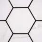 Akustikpaneele mit Hexagon - Modell: Weißer Marmor PVC, Maße: 810 x 661 x 18 mm, Stück: 4, Packungsinhalt: ca. 2,14 m²