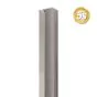 Alu U-Profil 2-teilig für 44 mm Profile - Farbe: dunkelgrau 5S, Länge: 100 cm