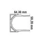 Alu U-Profil beweglich für 44 mm Profile - Farbe: grau 5S, Länge: 200 cm