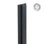 Alu U-Profil stirnseitige Montage für 44 mm Profile, Ausführung: Mittelsteher - Farbe: anthrazit, Länge: 100 cm