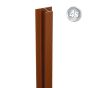 Alu U-Profil stirnseitige Montage für 44 mm Profile, Ausführung: Mittelsteher - Farbe: braun, Länge: 100 cm