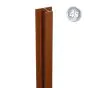 Alu U-Profil stirnseitige Montage für 44 mm Profile, Ausführung: Mittelsteher  - Farbe: braun, Länge: 100 cm