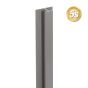 Alu U-Profil stirnseitige Montage für 44 mm Profile, Ausführung: Mittelsteher - Farbe: dunkelgrau 5S, Länge: 100 cm